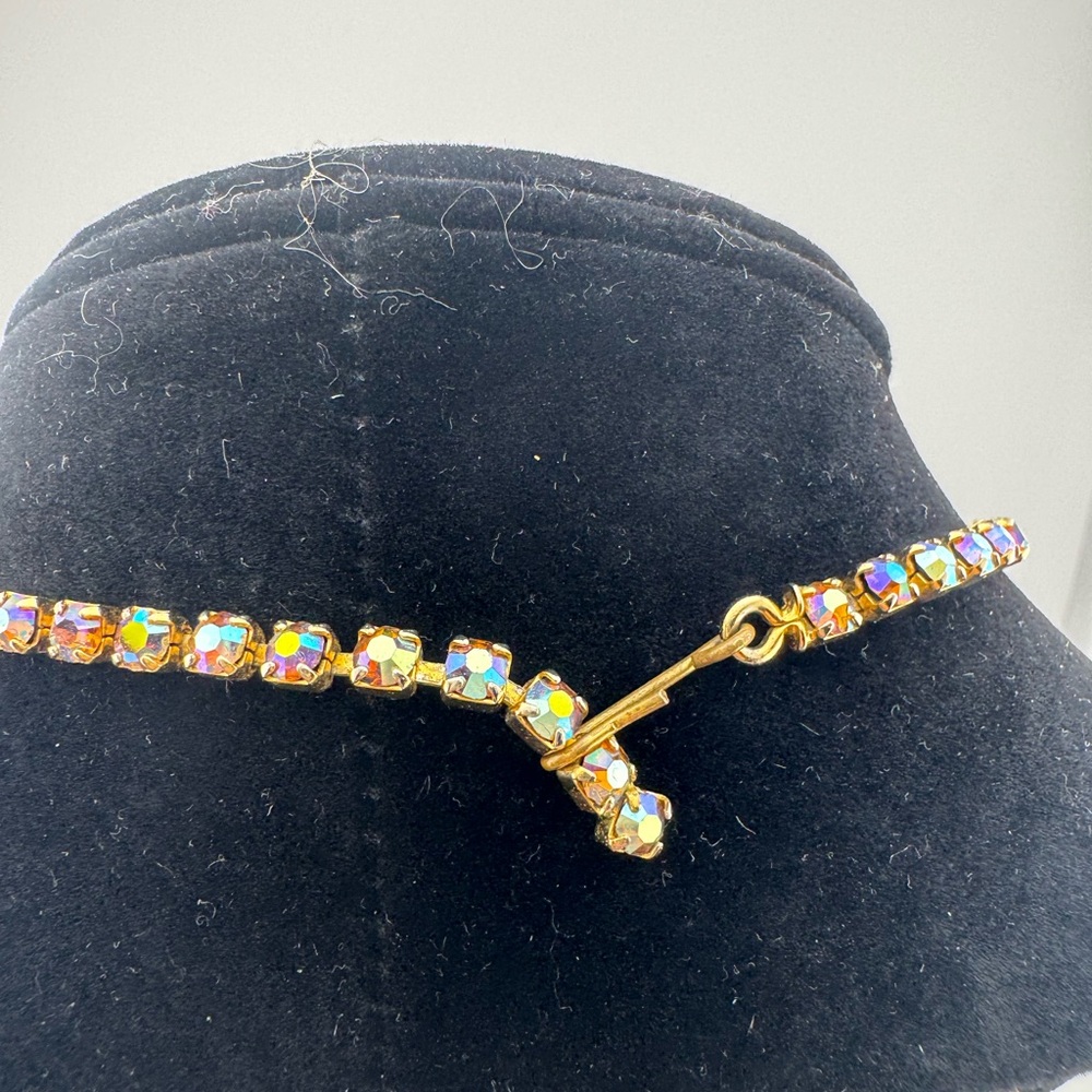 Vintage Elegant Multicolor Aurora Borealis Crystal Necklace and‎ Earring Set - Picture 7 of 9